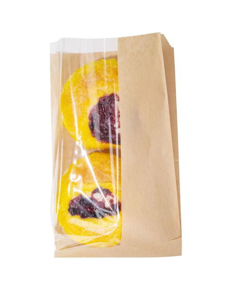 PRE BAG PAPER WNDW 6X2.5X10 KRAFT 100 CT RW