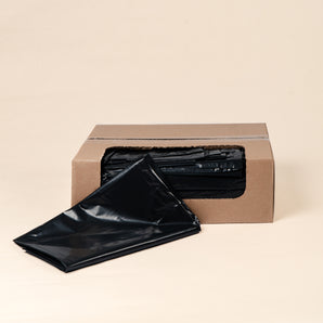 Plastic Extra Heavy Duty Can Liner 55 Gallon (38"x58" 1.35 Mil Black) 100/cs