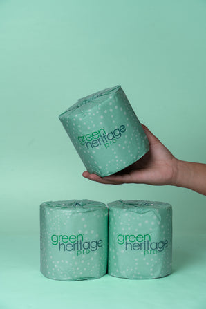 Green Heritage Pro Bathroom Tissue 2 Ply (4.4"x3.1" White) 500 Sheets/roll, 96 rl/cs
