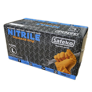 Powder Free Nitrile Examination Glove w/ Diamond Grip