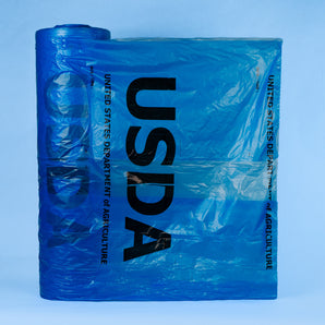 Bun Pan Plastic Rack Cover w/ "USDA" Print (52"x80" Blue) 150/CS