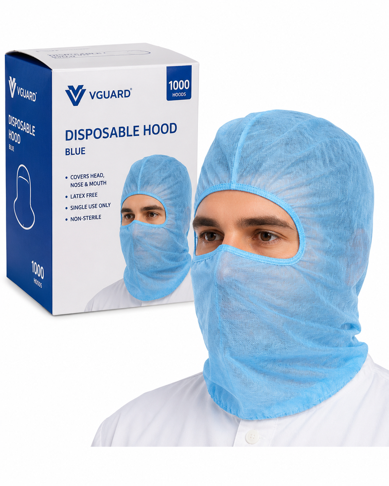 BLUE POLYPRO HOOD CS (1000 pcs/cs)