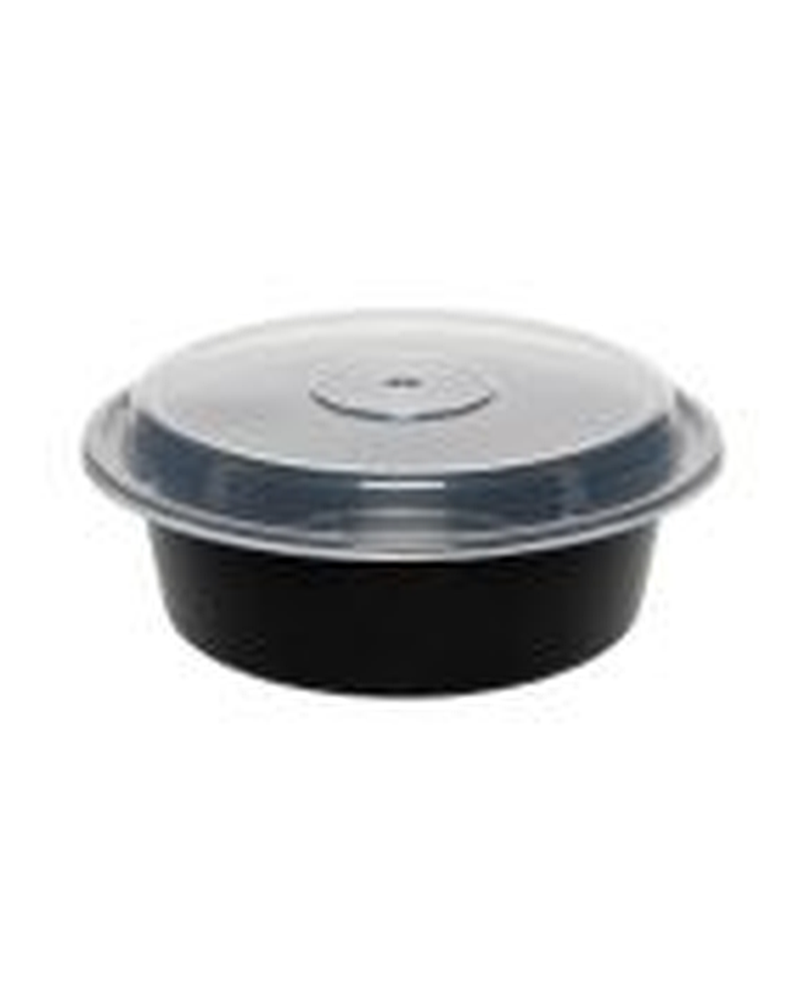 CONTAINER TO GO RD PLASTIC W/LID 150X32 OZ
