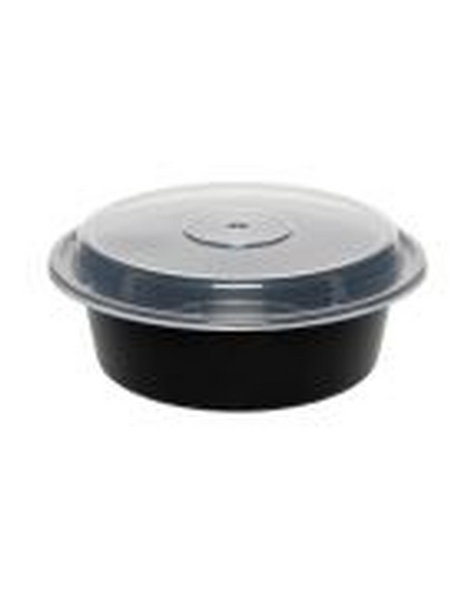 CONTAINER TO GO RD PLASTIC W/LID 150X32 OZ