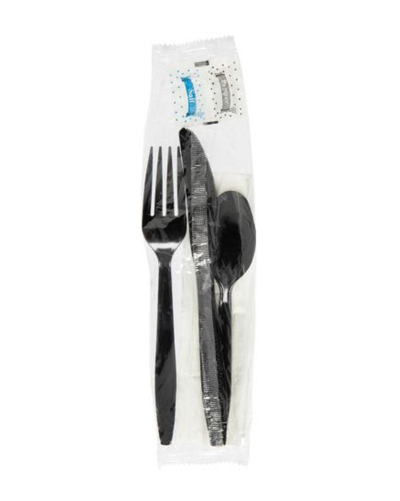 CUTLERY K/F/SP NAPKIN S&P WRAPPED 250 CT