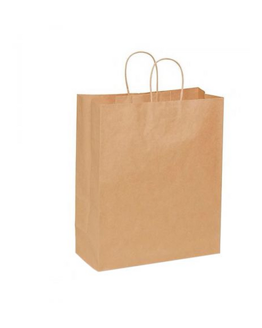BAG SHOPPING KRAFT W/HANDLE 10X7X12 250 CT