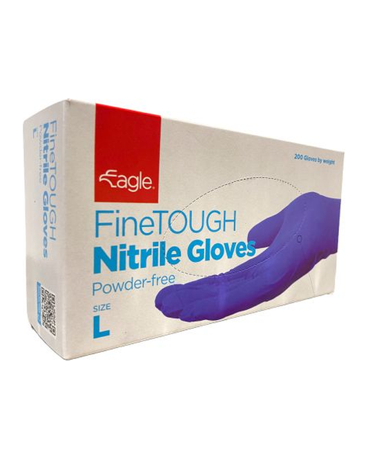 GLOVES BLUE LARGE FINETOUGH NITRILE POWDER FREE 10X200 CT