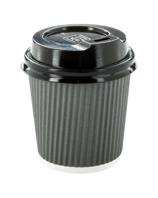 PRE LID HOT CUP 4 OZ PLST BLK 20X25 CT RW