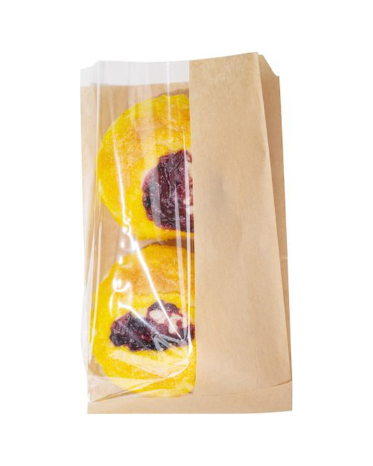 PRE BAG PAPER WNDW 6X2.5X10 KRAFT 100 CT RW