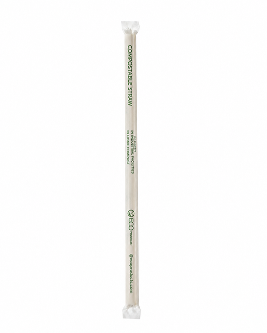 STRAW 8 WRAPPED KRAFT FSC 6,000 CT WORLD CENTRIC