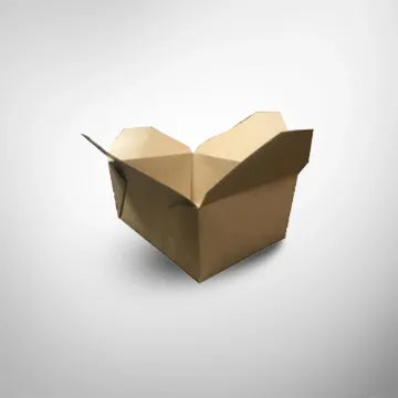 MBK4K Food Box 7 3/4" x 5.5" x 3.5" Kraft #4 Cardboard Grease Resistant Microwavable Safe