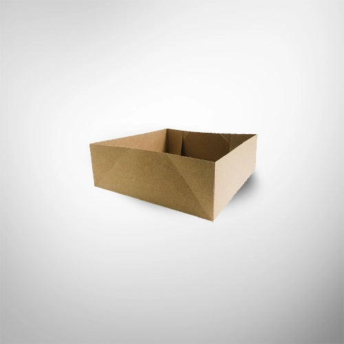 STOC1010 Bun Tray 10.5"x10.5"x3.25" Kraft Cardboard 200/cs